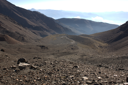 Trabajo de campo en sector Cordón del Plata. Subcuenca río Blanco