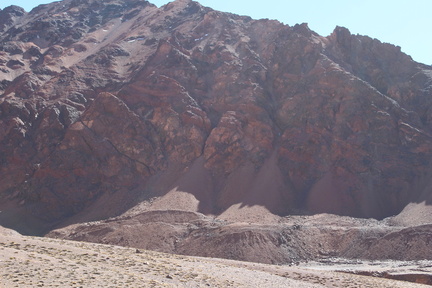 Trabajo de campo en la zona del glaciar Pachón. Subcuenca río Blanco