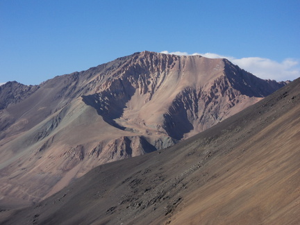 Trabajo de campo en la zona del glaciar Pachón. Subcuenca del río Blanco